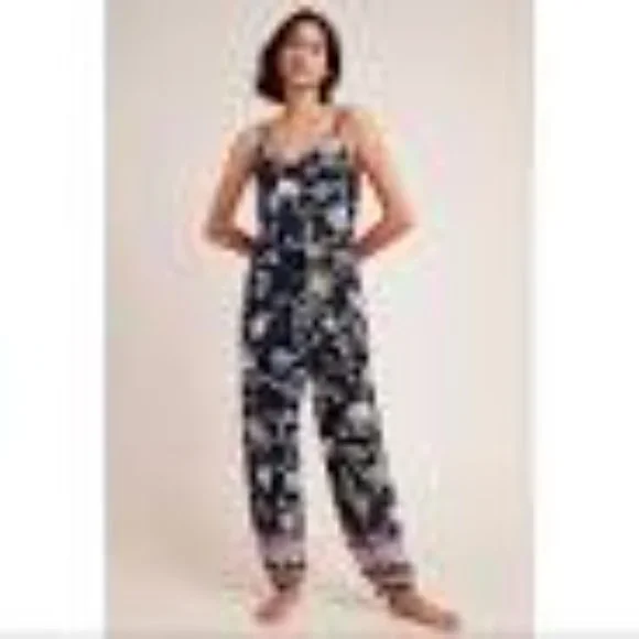 ANTHROPOLOGIE Luka Floral Sleeveless Jogger Jumpsuit Medium NWT - Picture 10 of 11